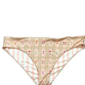 NEW AGUABENDITA reversible bikini bottom size XL low rise Cheeky floral print
